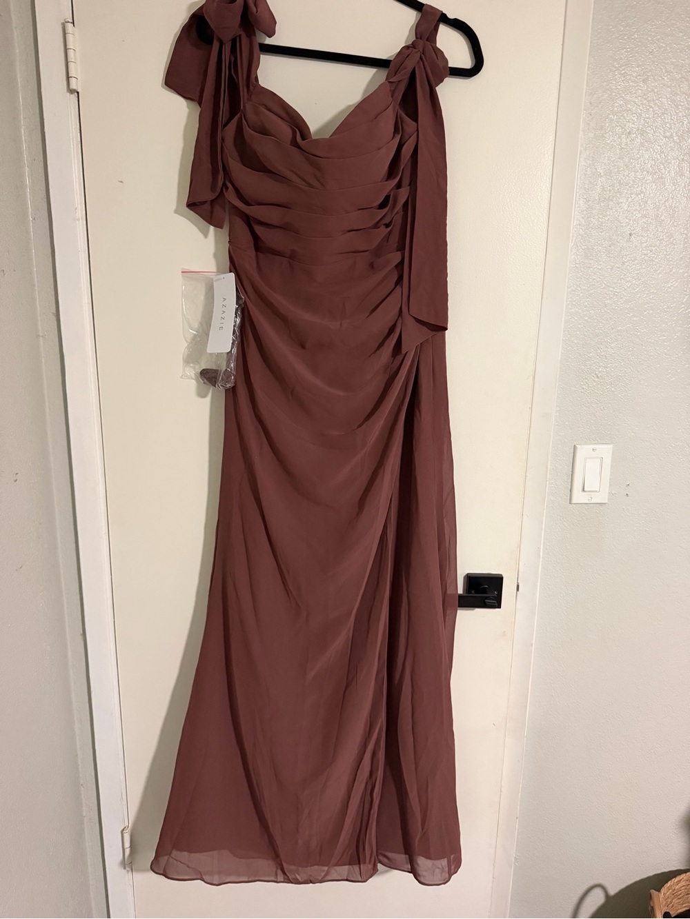 Azazie Nehemia in Espresso Bridesmaid dress